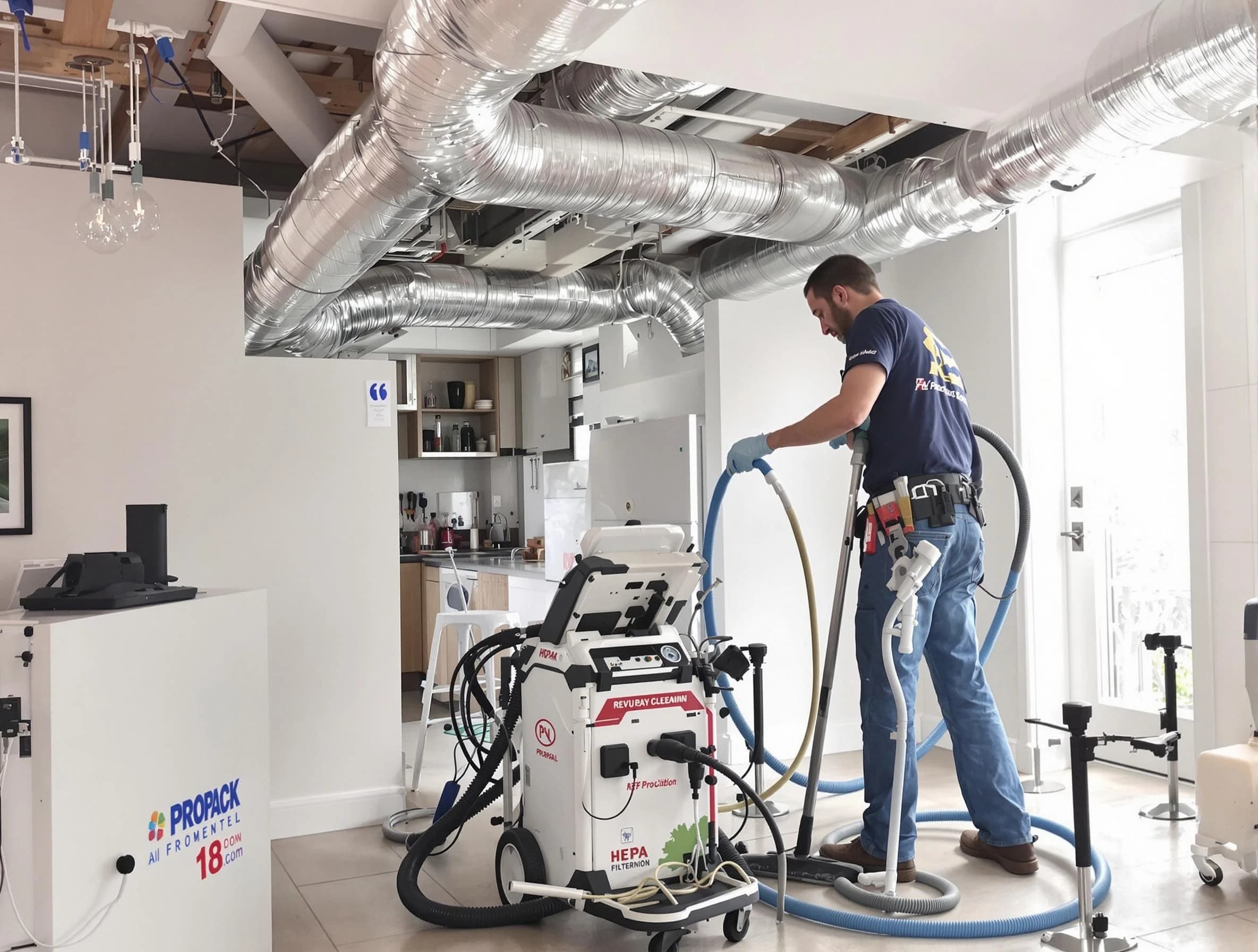 Orem Air Duct Cleaning technician performing advanced pure duct cleaning with specialized equipment in Orem