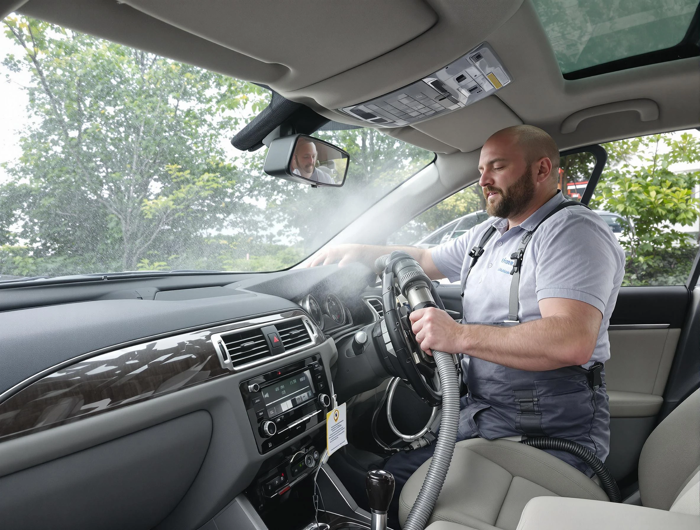 Orem Air Duct Cleaning specialist performing professional car duct cleaning in Orem