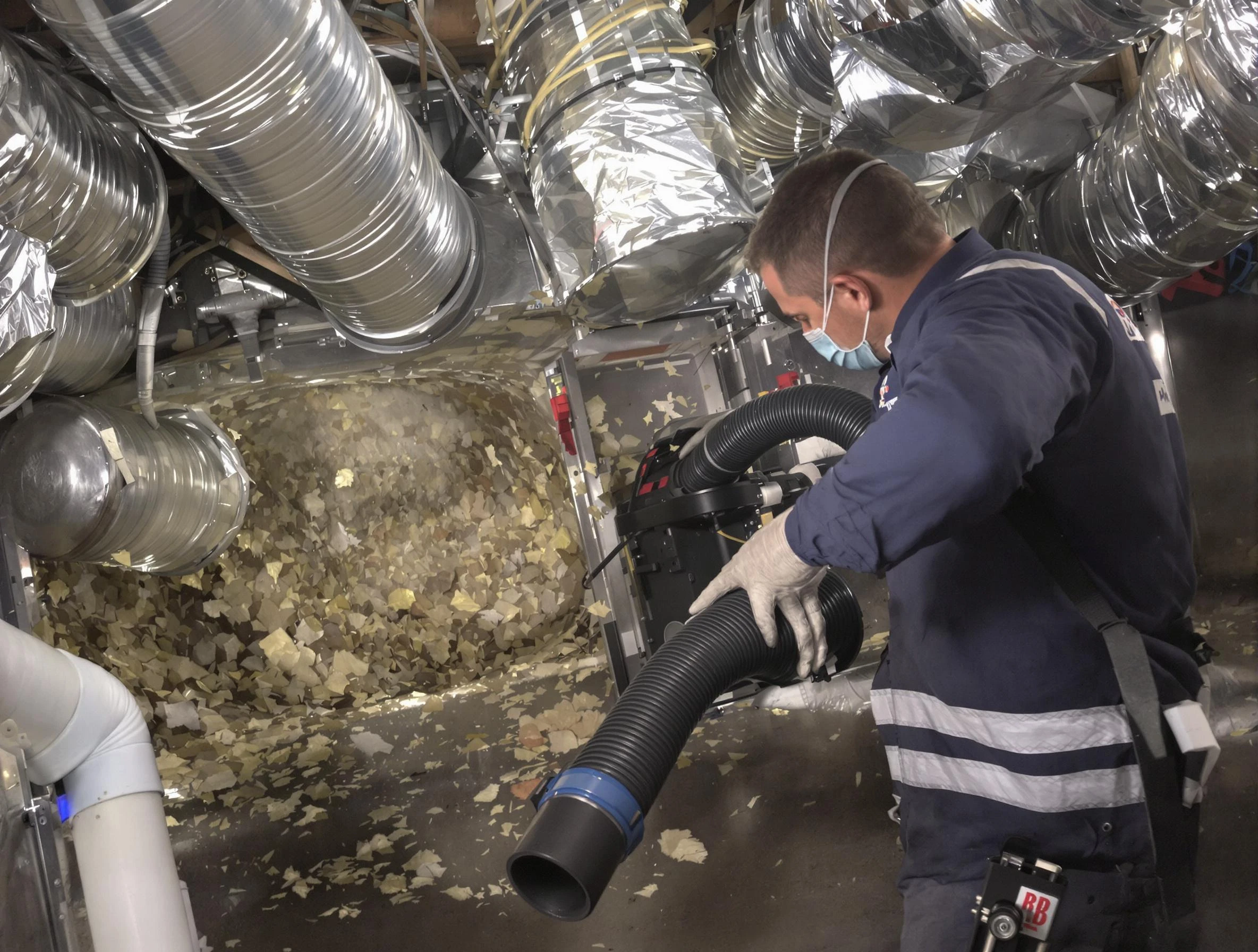 Orem Air Duct Cleaning specialist operating negative pressure cleaning equipment for thorough duct maintenance in Orem