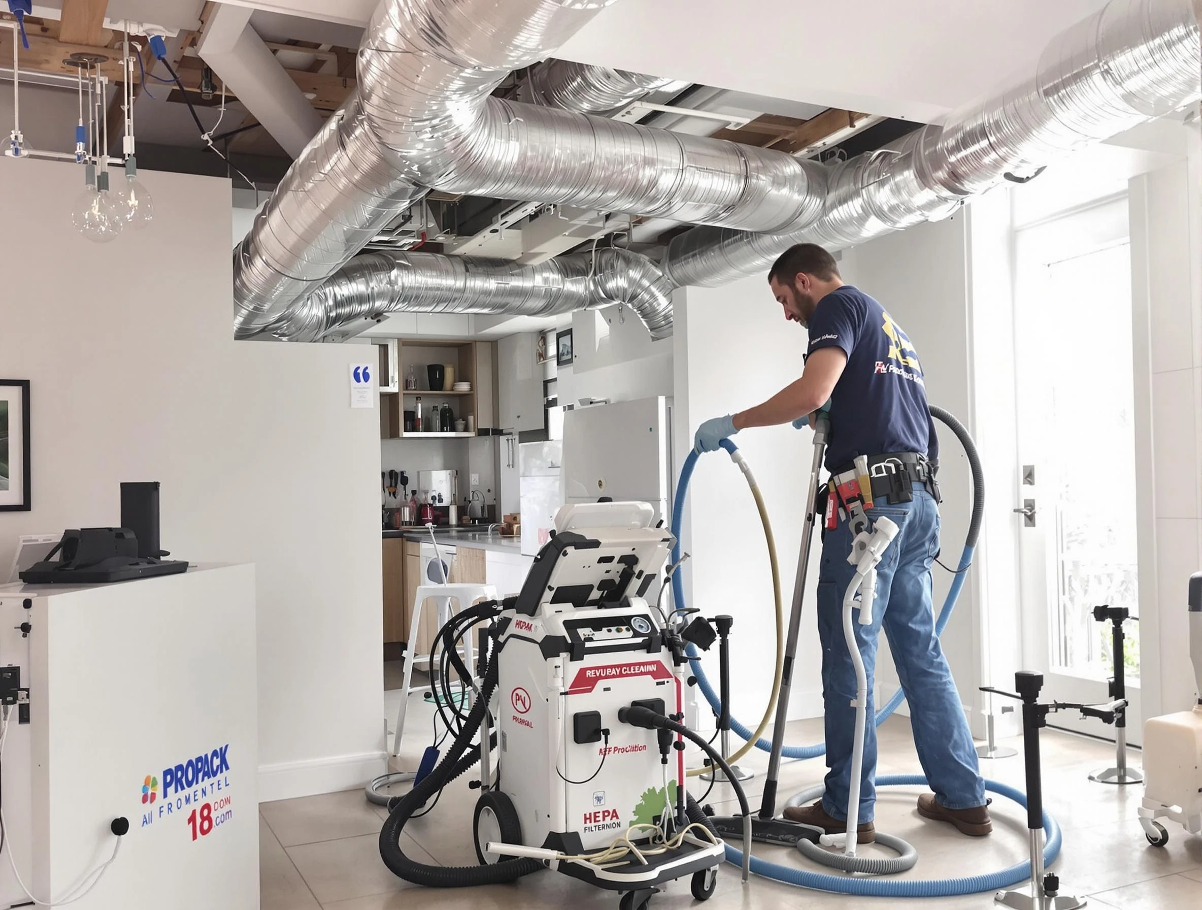 Orem Air Duct Cleaning technician performing advanced pure duct cleaning with specialized equipment in Orem