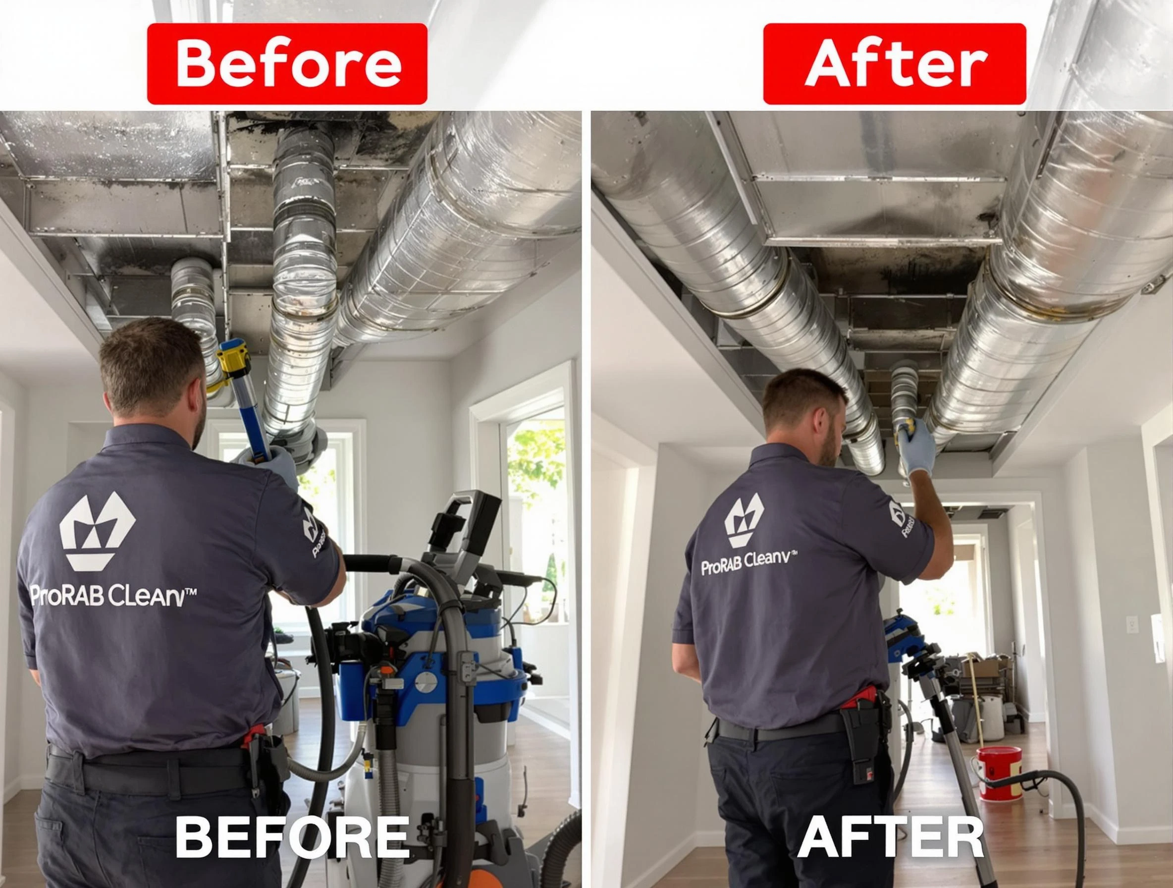 Orem Air Duct Cleaning expert performing thorough residential duct cleaning in a Orem home